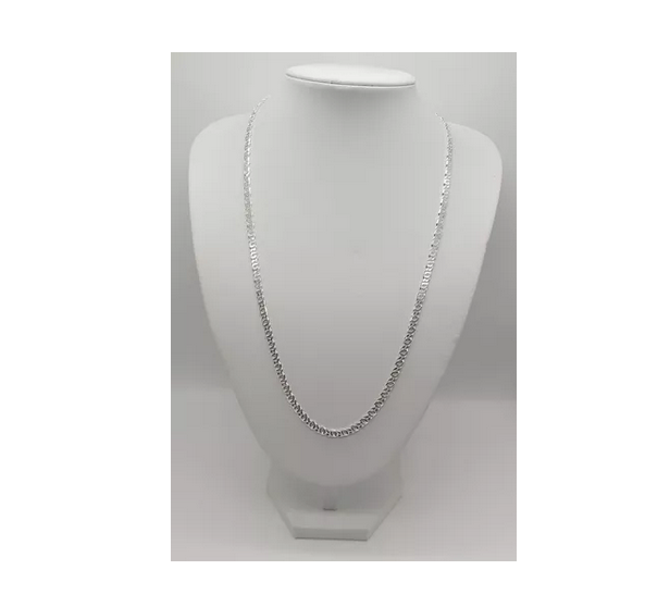 Cadena Hombre Ojo De Tigre Plata Italiana 925-3
