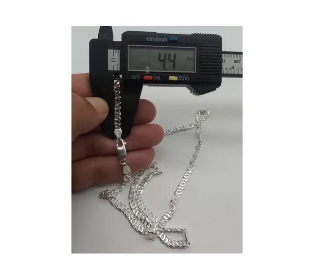 Cadena Hombre Ojo De Tigre Plata Italiana 925-4
