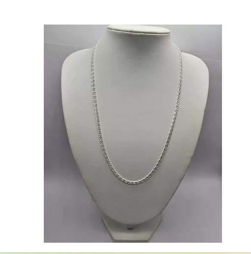 Cadena Hombre Plata Italiana 925 Ojo De Tigre 55cm-4