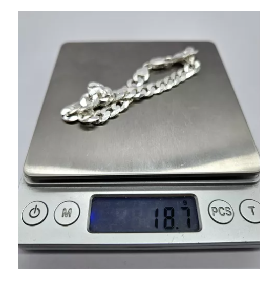 Pulsera Grumet Gruesa Hombre Plata Fina Italiana 925 -4