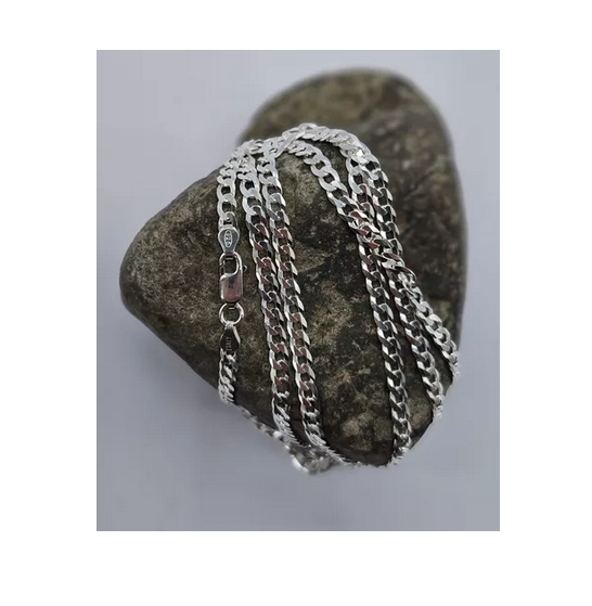 Cadena Hombre Grumet Larga 70 Cm Plata 925-6