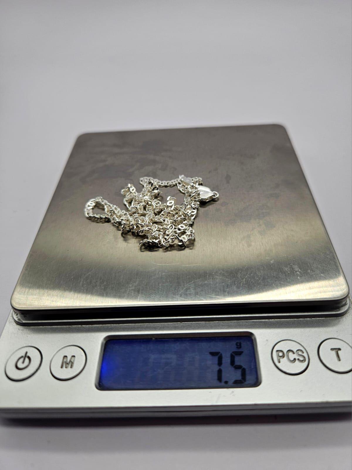 Cadena Ojo De Tigre Plata Fina Italiana 925 - Hombre 60 Cm-3