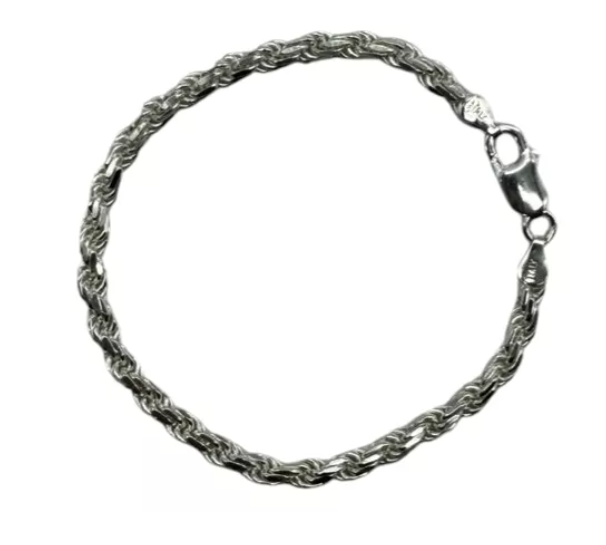 Pulsera Hombre Turbillon Plata Italiana 925 - 20.5 CM-0