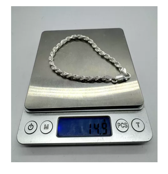 Pulsera Hombre Turbillon Plata Italiana 925 - 20.5 CM-4