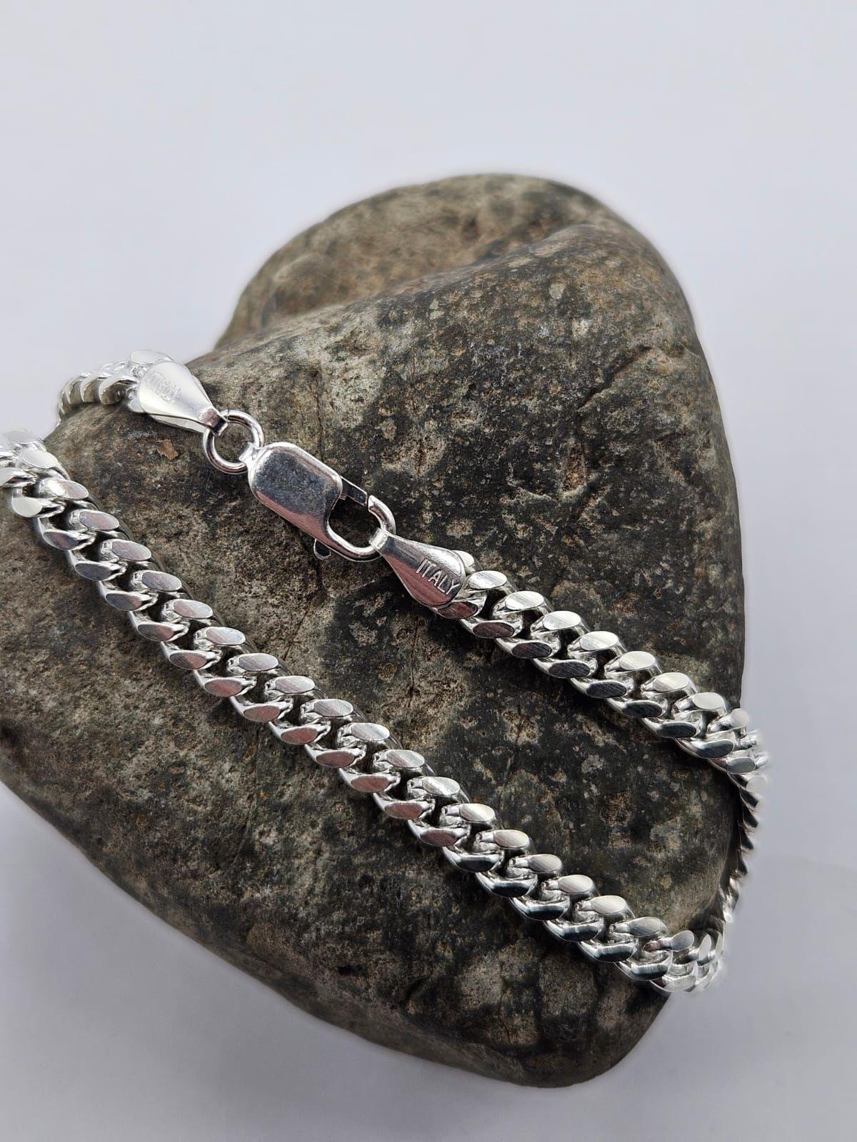 Pulsera Cubana Hombre Plata Italiana 925 - 5 mm-3