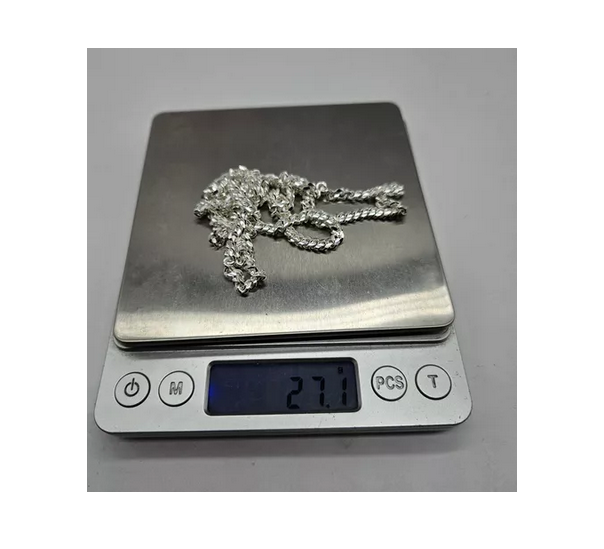 Cadena Cubana Plata Fina Italiana 925 - 4 Mm Collar Hombre-2