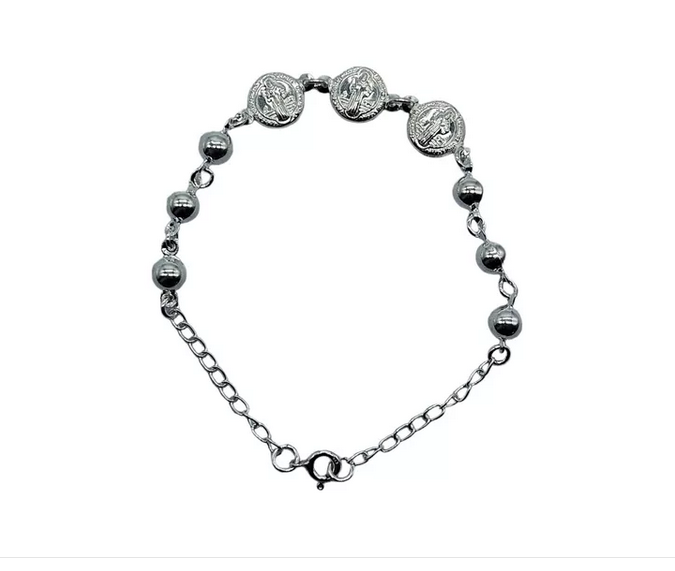 Pulsera Mujer Plata Fina Italiana 925 - Modelo San Benito-0