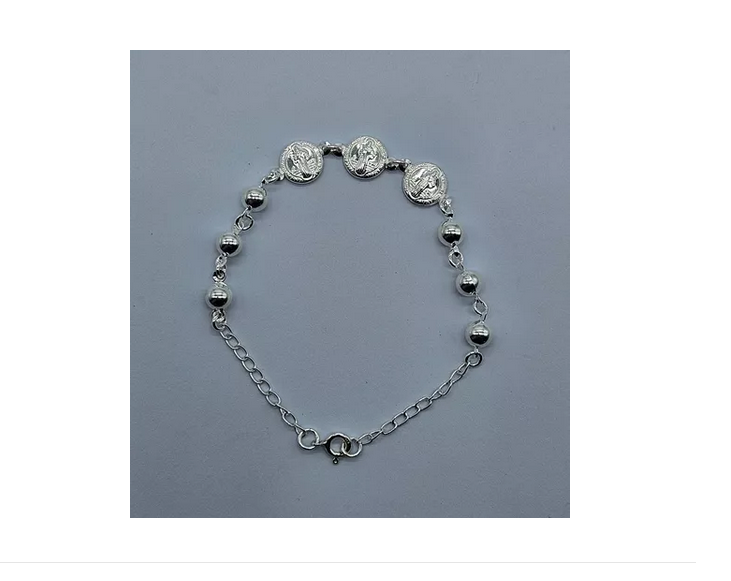 Pulsera Mujer Plata Fina Italiana 925 - Modelo San Benito-2