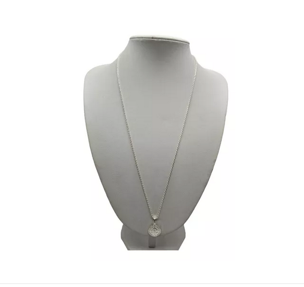Colgante San Benito + Cadena Plata Italiana 925 Unisex-0
