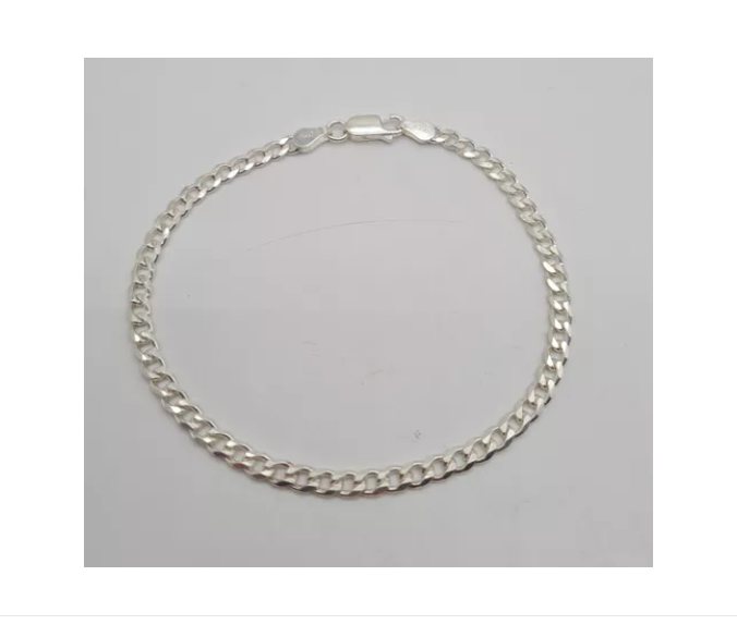 Pulsera Plata Italiana 925 Grumet Hombre - 4mm-3