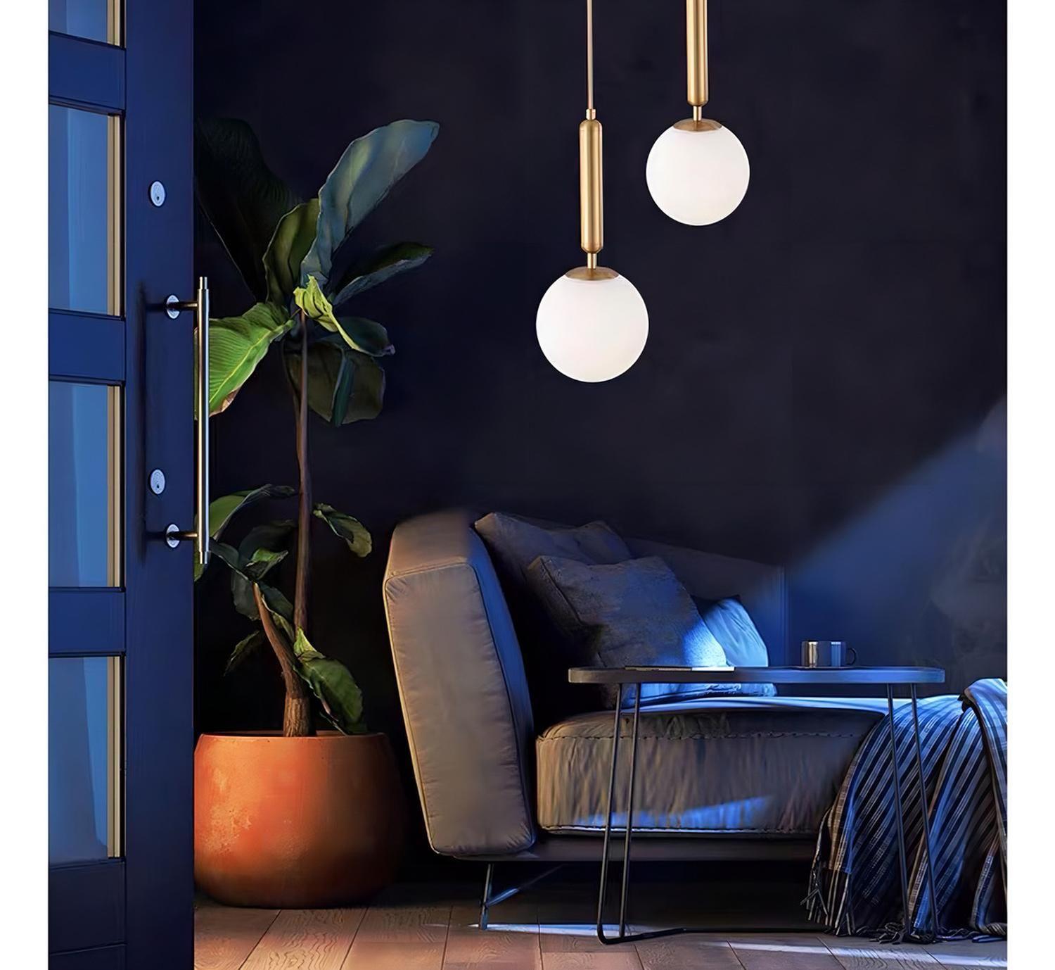 Lampara De Techo Kivs Globe Gold Lampara Colgante Decorativa Diseño Cristal Premium P73)-3