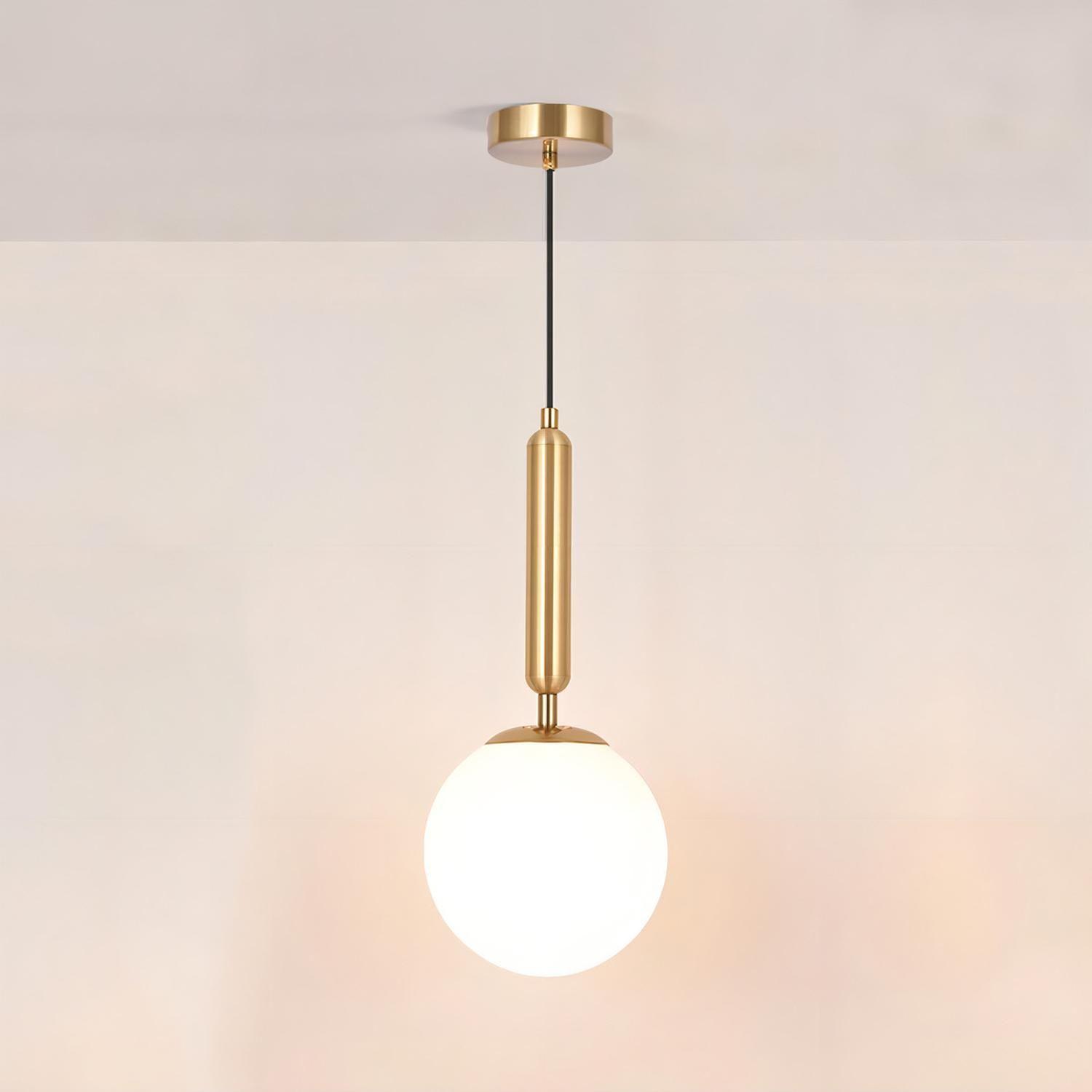 Lampara De Techo Kivs Globe Gold Lampara Colgante Decorativa Diseño Cristal Premium P73)-4