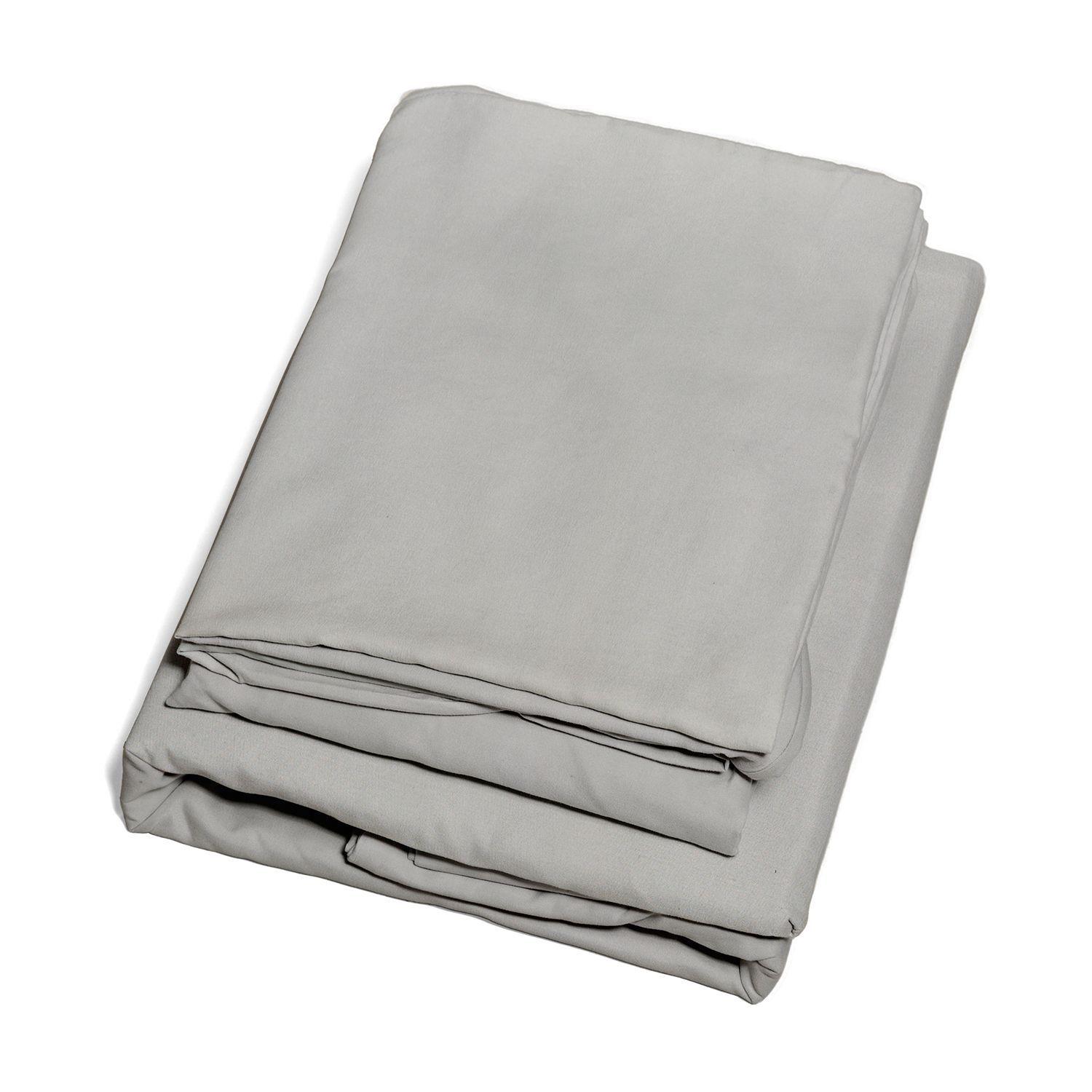 Juego de sábanas Nautica 4 piezas microfibra 2 plazas gris claro-4