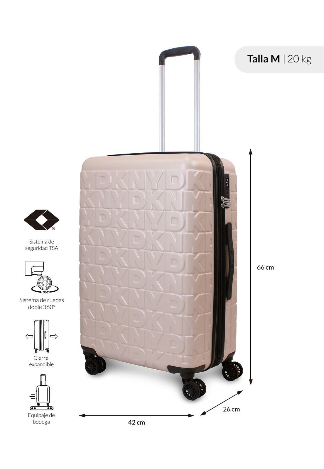 Pack 2 Maletas Donna Karan Meghan M 20k + L 23k rosada DKNY-2