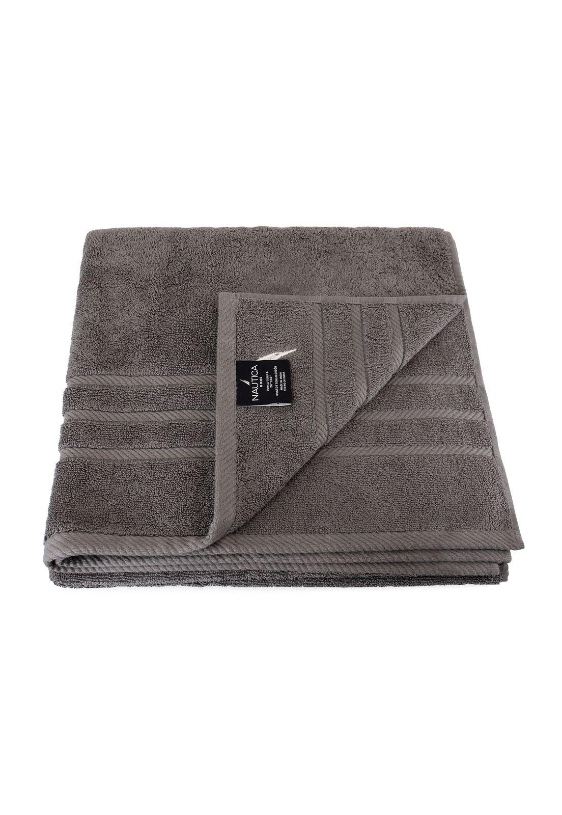 Pack 2 Toallas de Baño Nautica Home 100% algodón 76x137cm gris oscuro-2