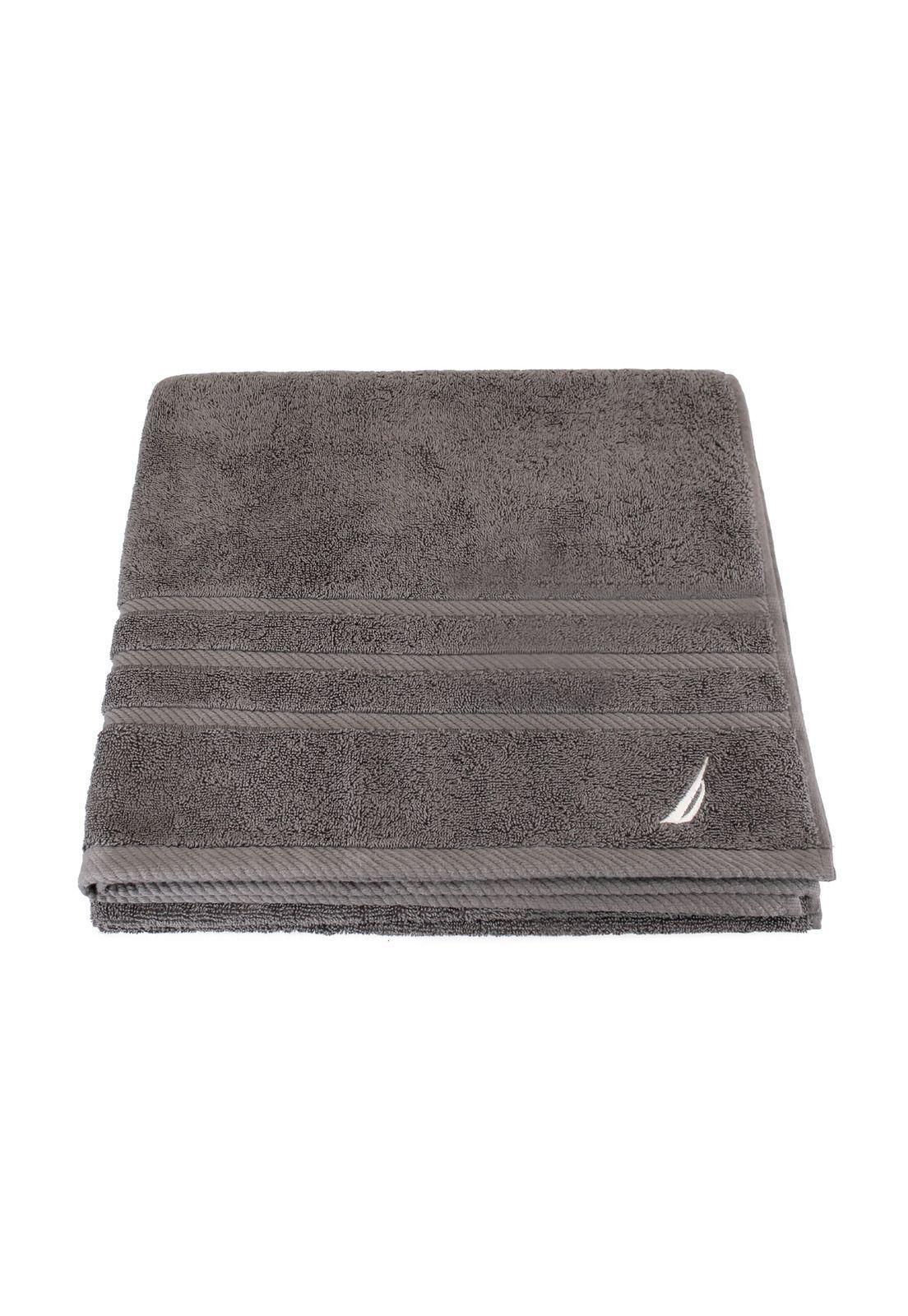 Pack 2 Toallas de Baño Nautica Home 100% algodón 76x137cm gris oscuro-1