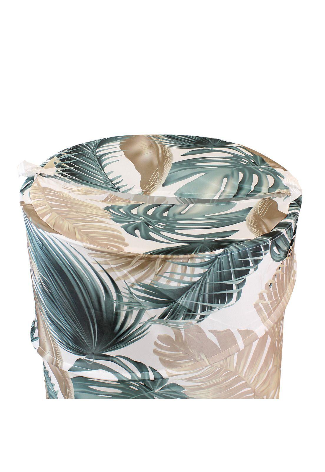 Cesto para ropa plegable Nautica Home 42x55cm hojas tropicales-2