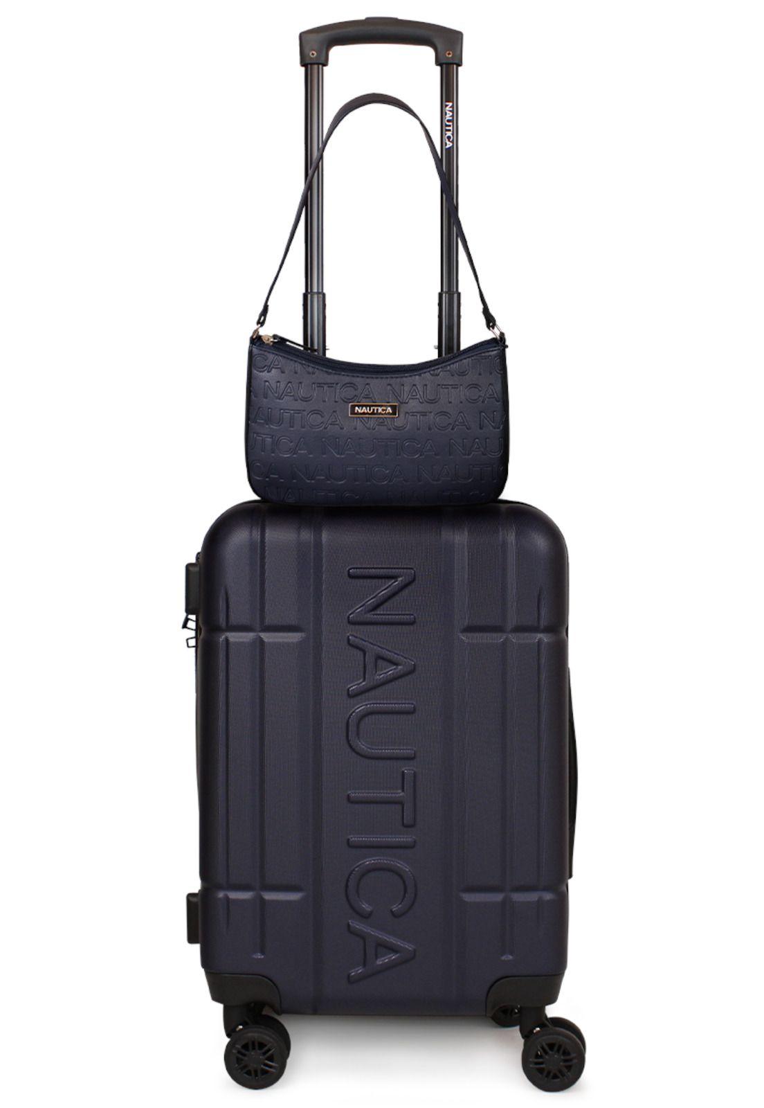 Pack Nautica Maleta cabina Amsterdam 10kg + Cartera Delray azul-0