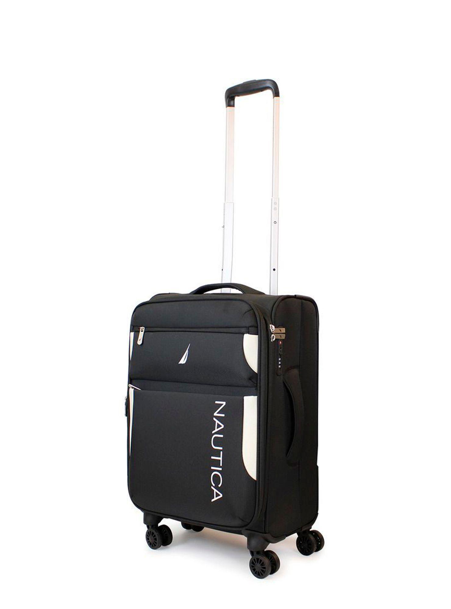 Set de 3 maletas blandas de tela S+M+L Nautica Marbella negra-3