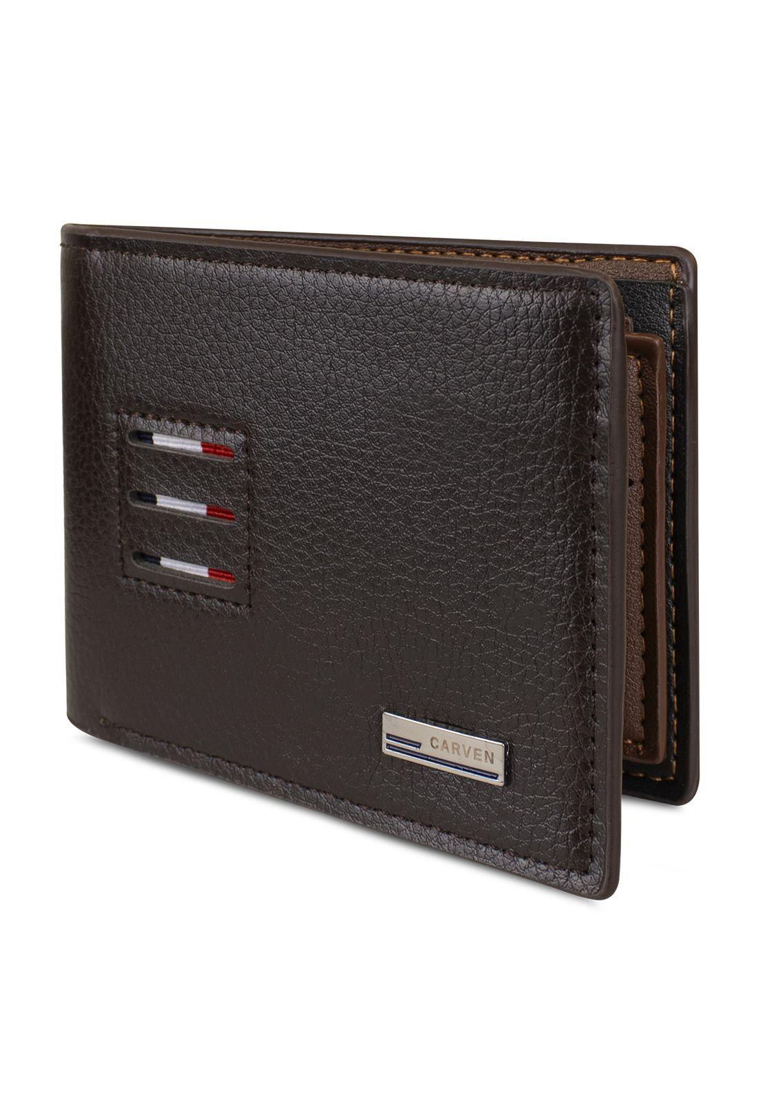 Billetera hombre Tommy café Carven Paris-3