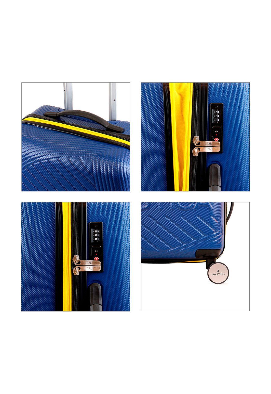 Pack 2 maletas Nautica S+M Bahamas 10kg y 20kg azul-2