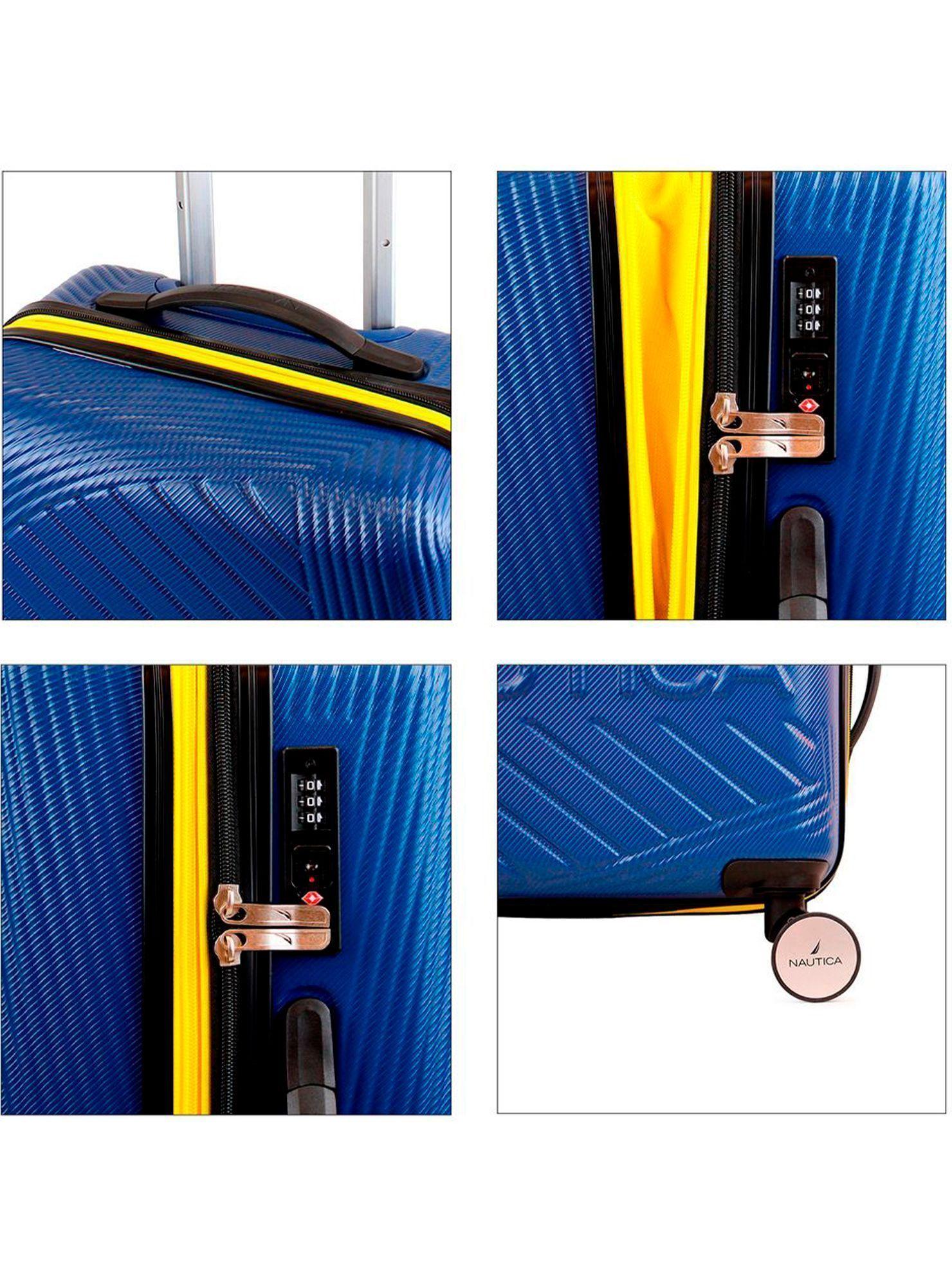 Pack 2 maletas Nautica S+M Bahamas 10kg y 20kg azul-2