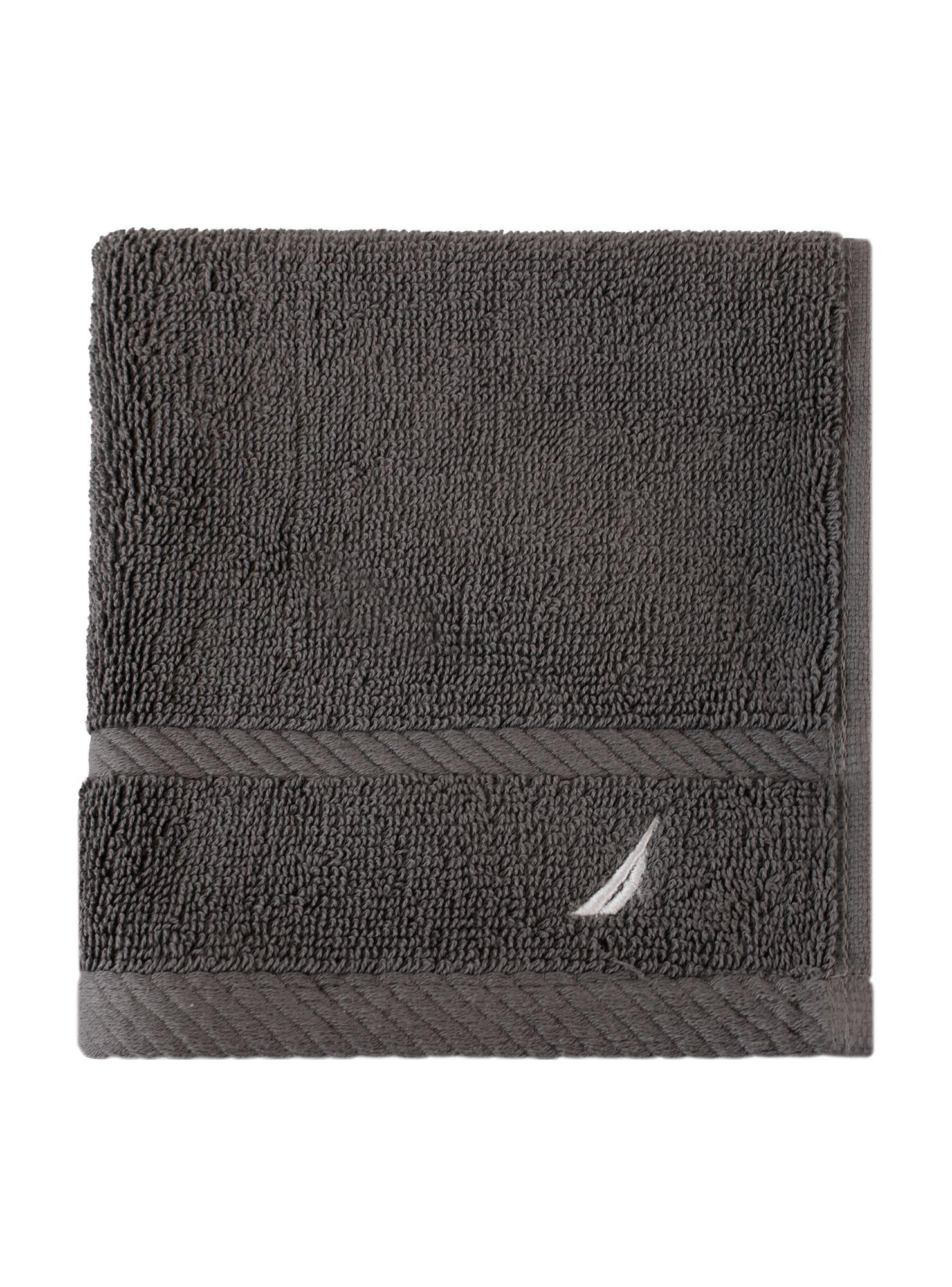 Toalla de cara SIGNATURE Nautica 100% algodón 33x33cm premium gris oscuro-3