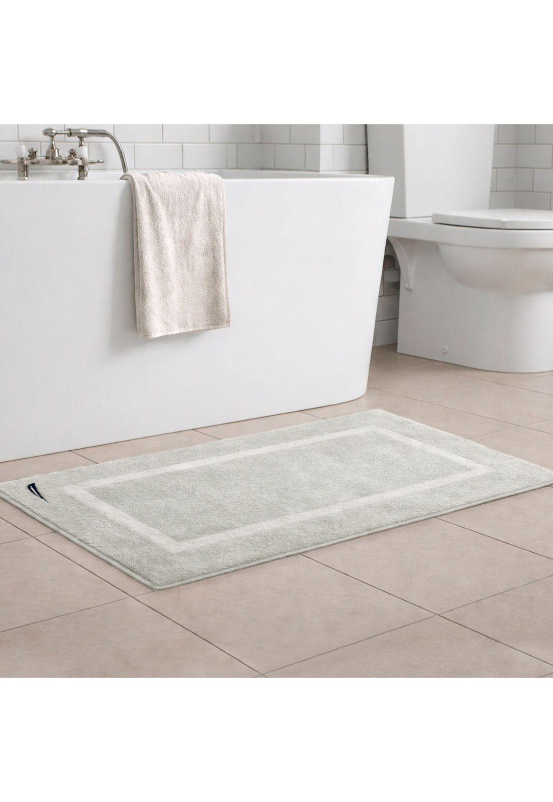 Set 4 Toallas Nautica SIGNATURE Cara+mano+cuerpo+piso 100% algodón gris claro-6