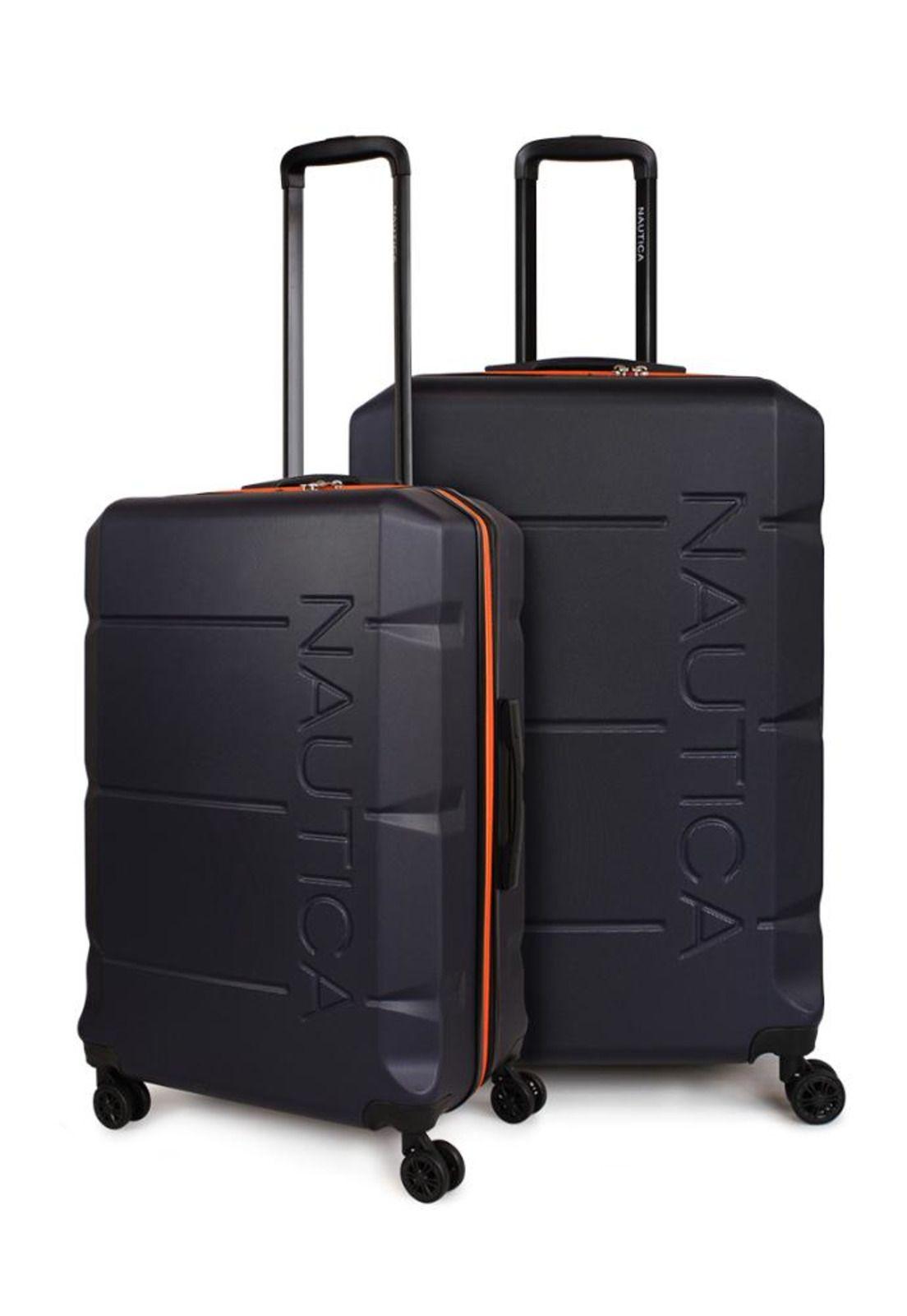 Pack 2 maletas Mediana 18kg + grande 23 kg Marine azul Nautica-0