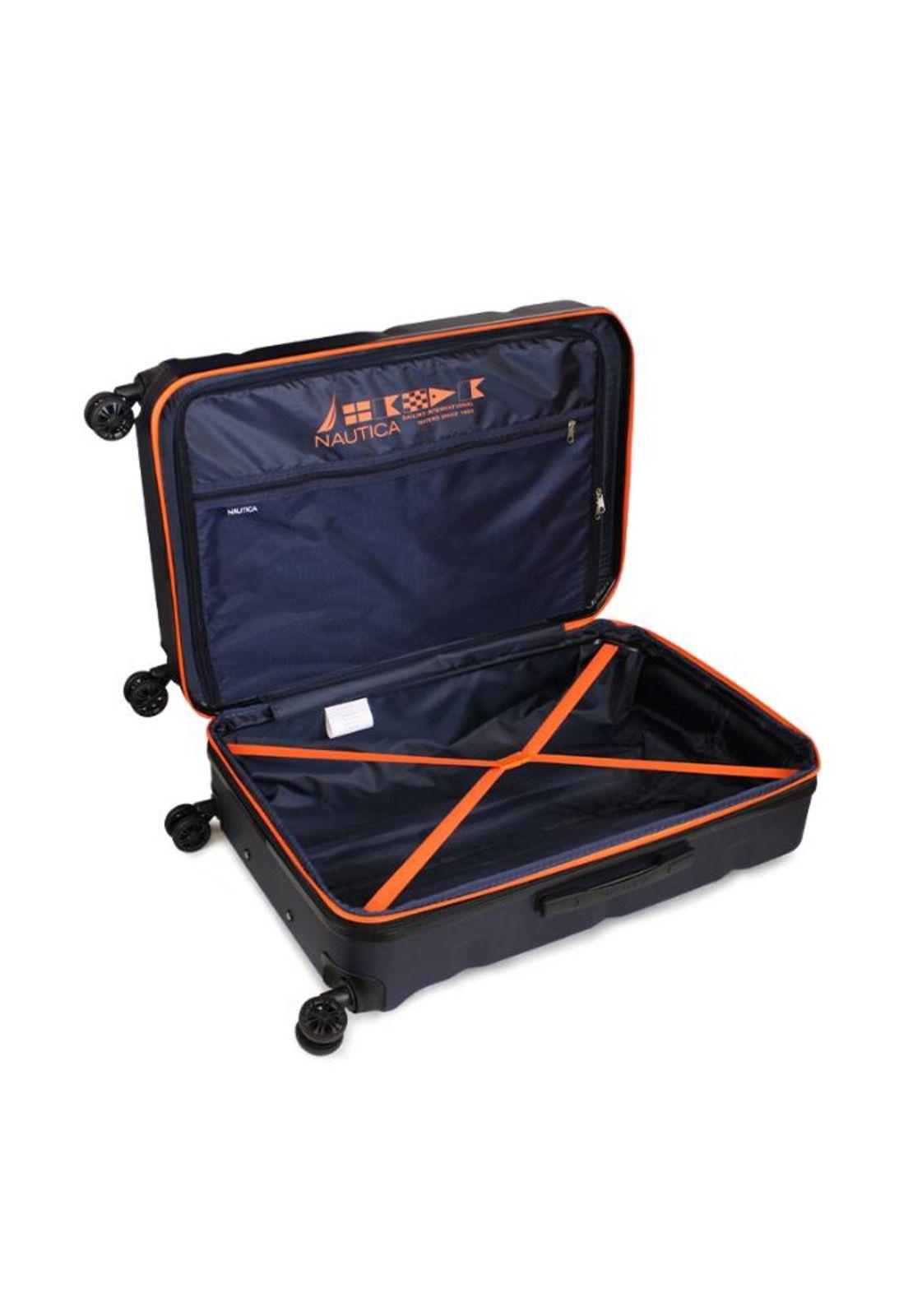 Pack 2 maletas Mediana 18kg + grande 23 kg Marine azul Nautica-1