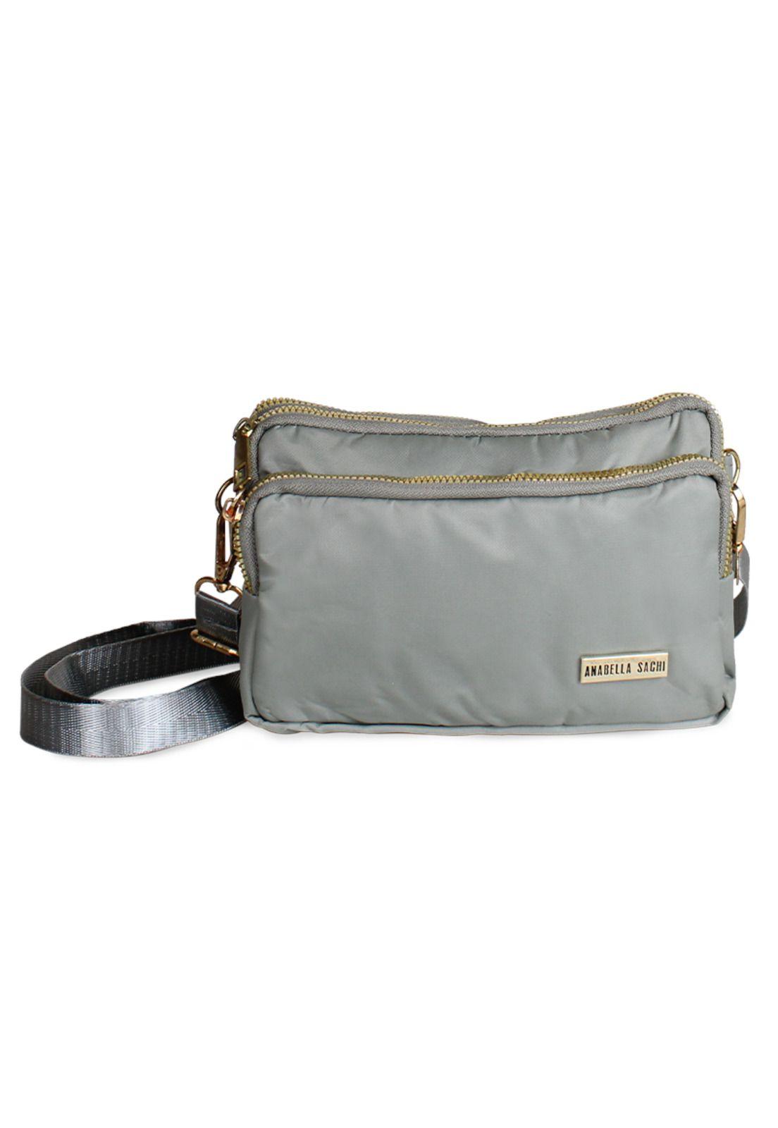 Cartera bandolera Kim gris Anabella Sachi-0