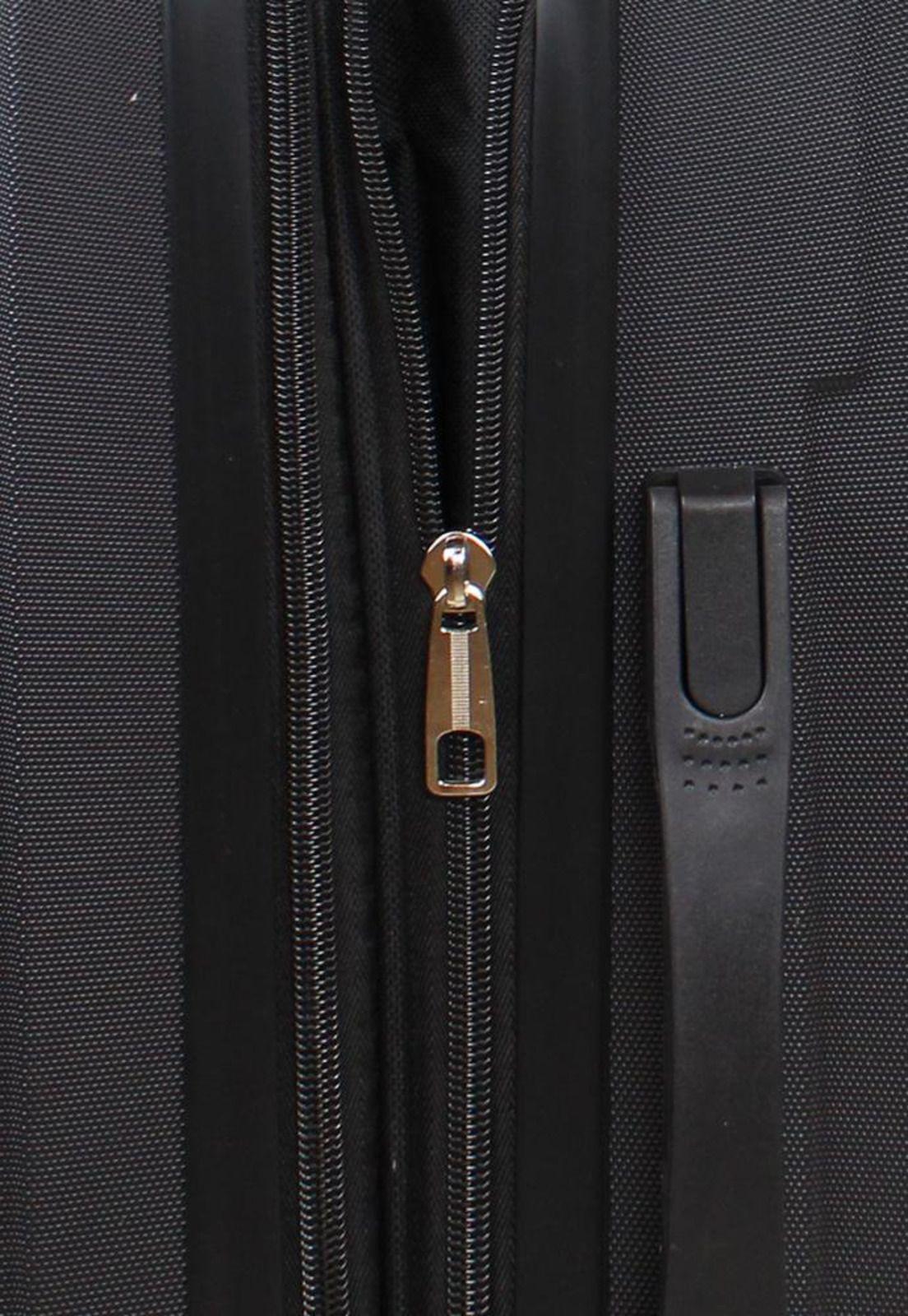 Maleta Flip de cabina con usb negra F la Maleta de Chile-3