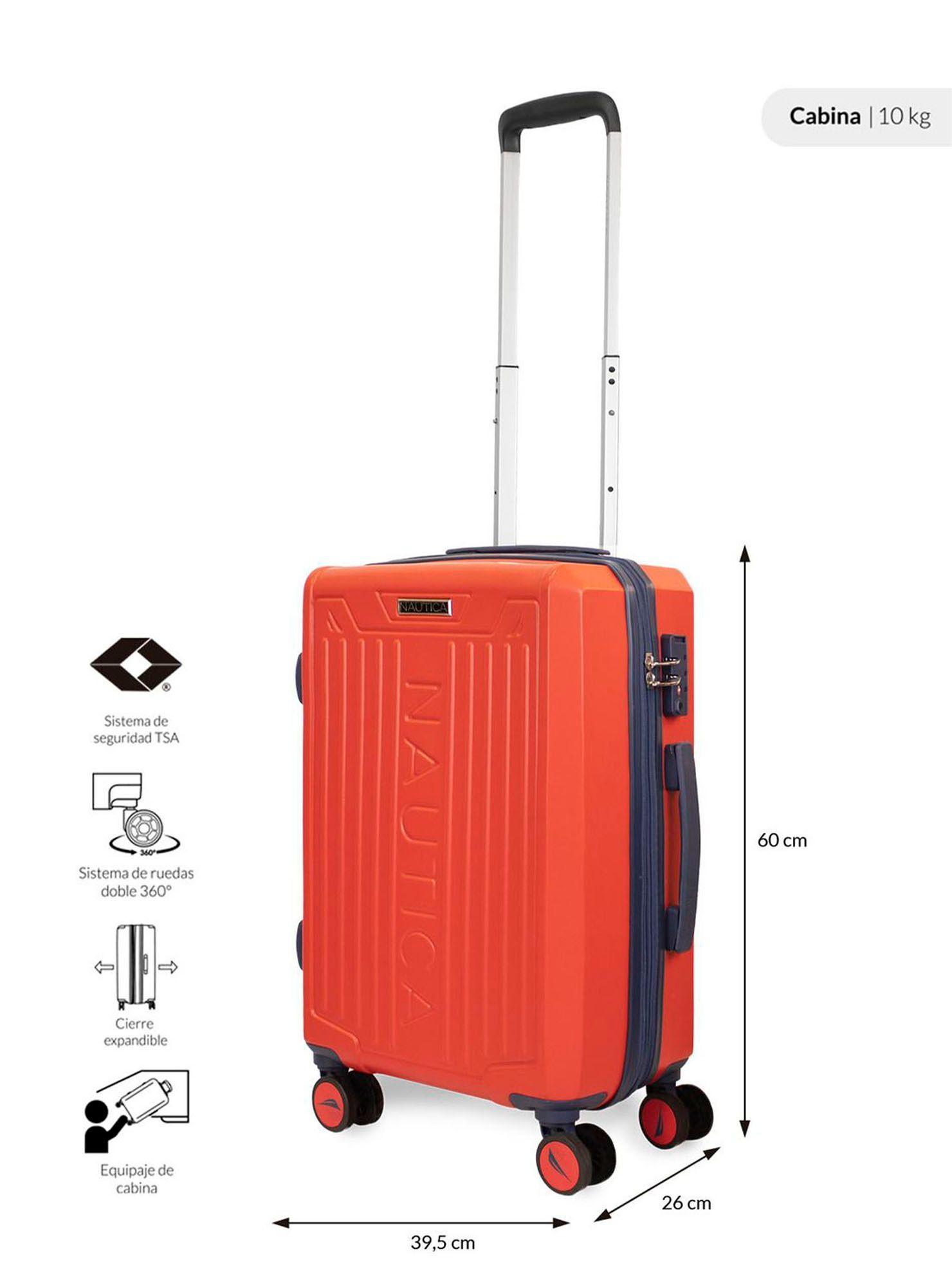 Set 3 Maletas Copper Nautica S+M+L Cabina 10k Mediana 20k y Grande 23k naranja-3