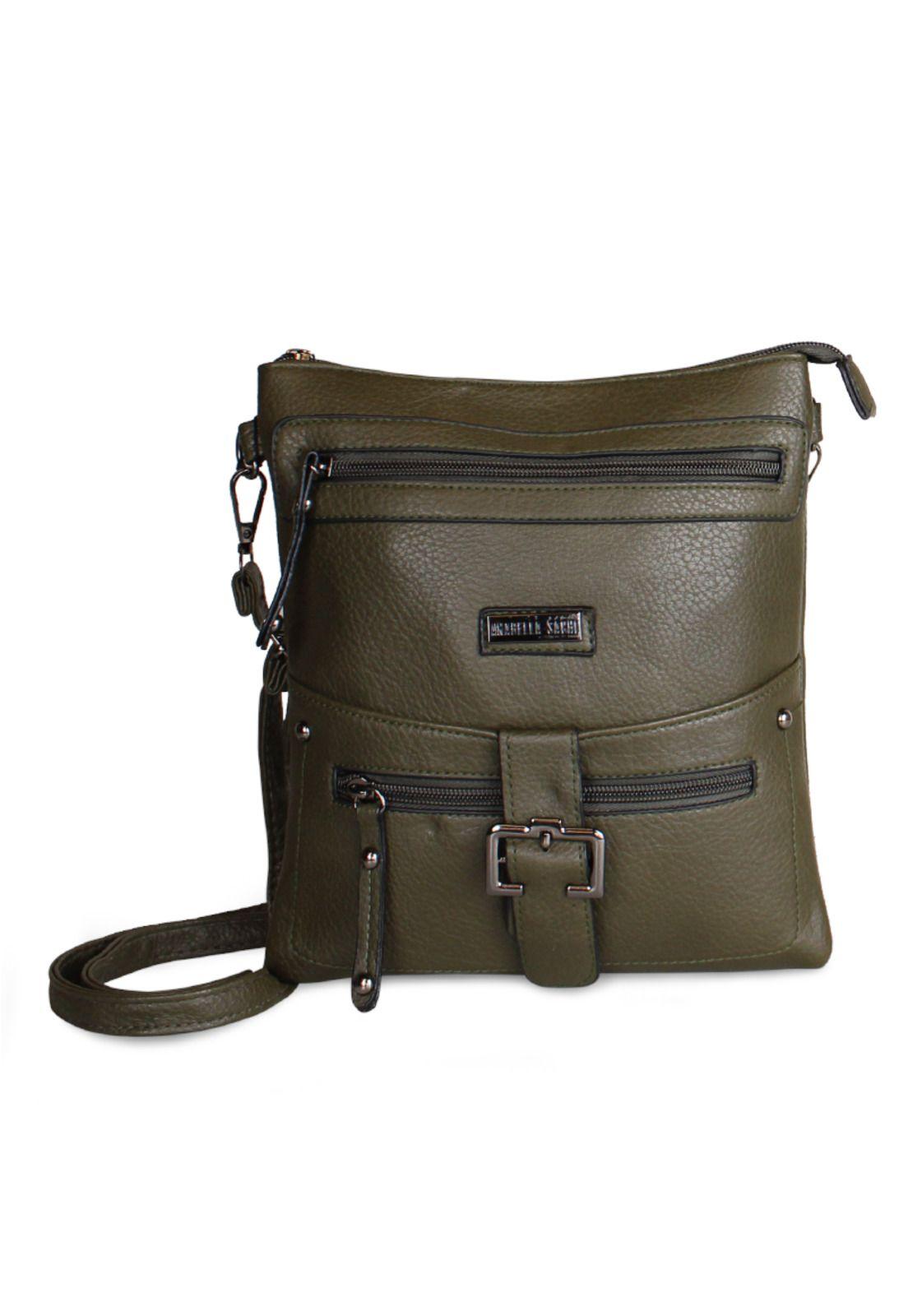 Cartera bandolera Pola verde Anabella Sachi-3