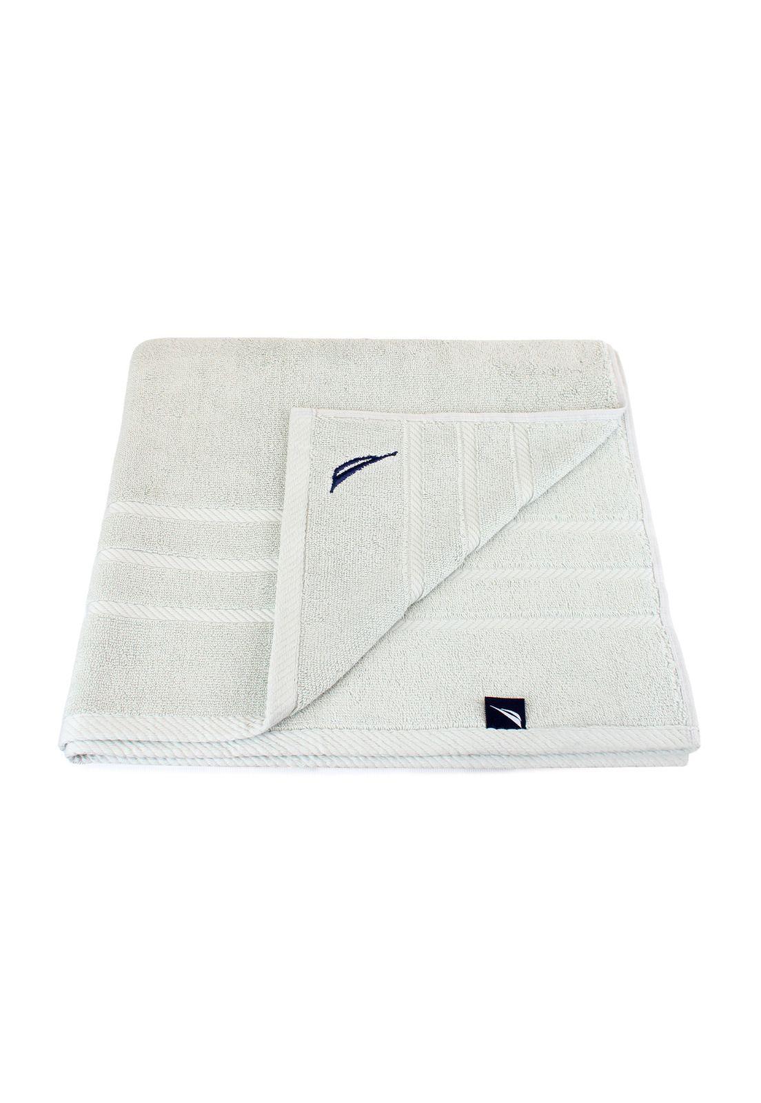 Pack 2 Toallas de Baño Nautica Home 100% algodón 76x137cm gris claro-2