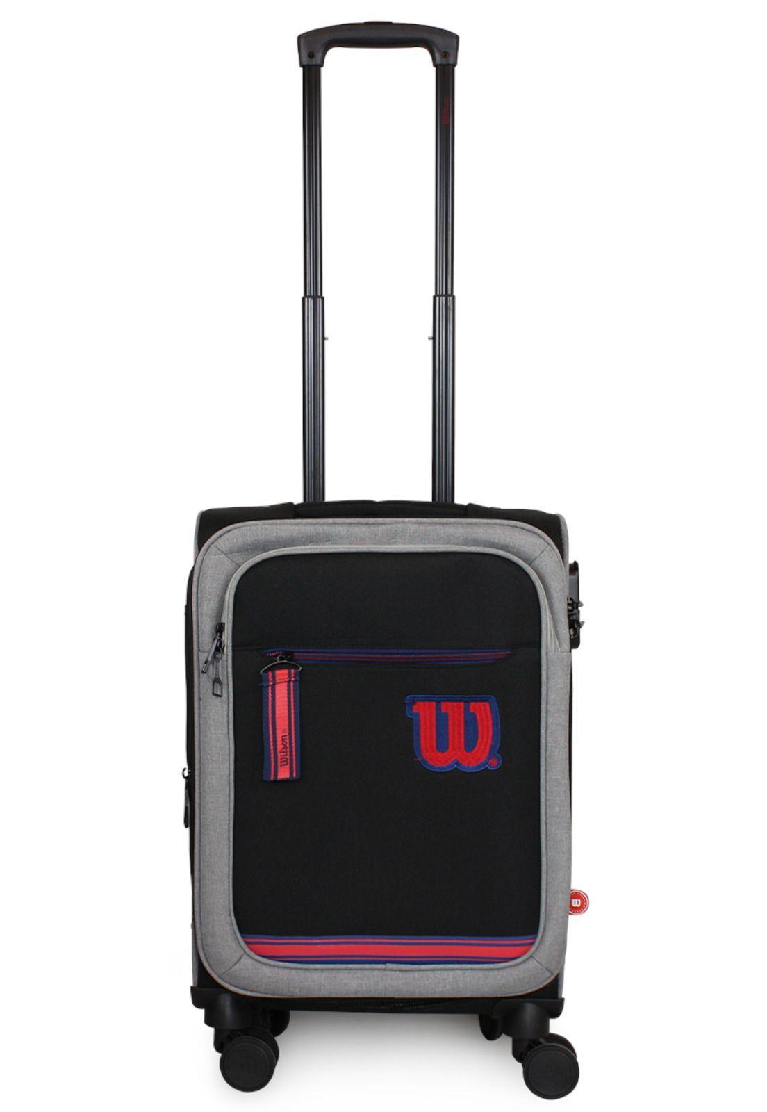 Maleta blanda de tela Wilson S cabina 10k Sporting negra-0