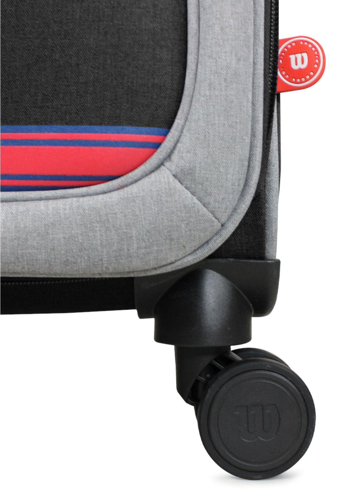 Maleta blanda de tela Wilson S cabina 10k Sporting negra-9