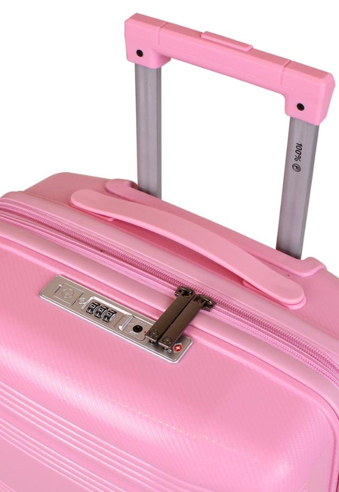 Maleta de cabina con usb CHIC rosada F la Maleta de Chile-5