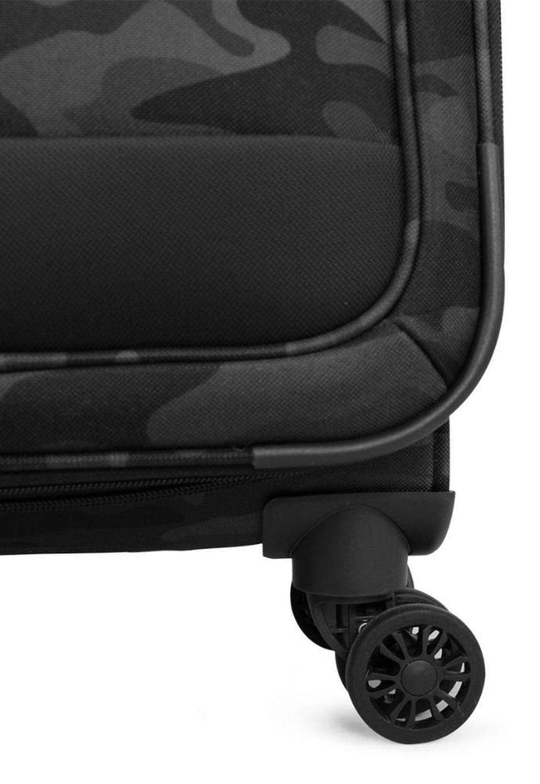 Set 3 maletas blandas de tela Barham S+M+L negra Nautica-2