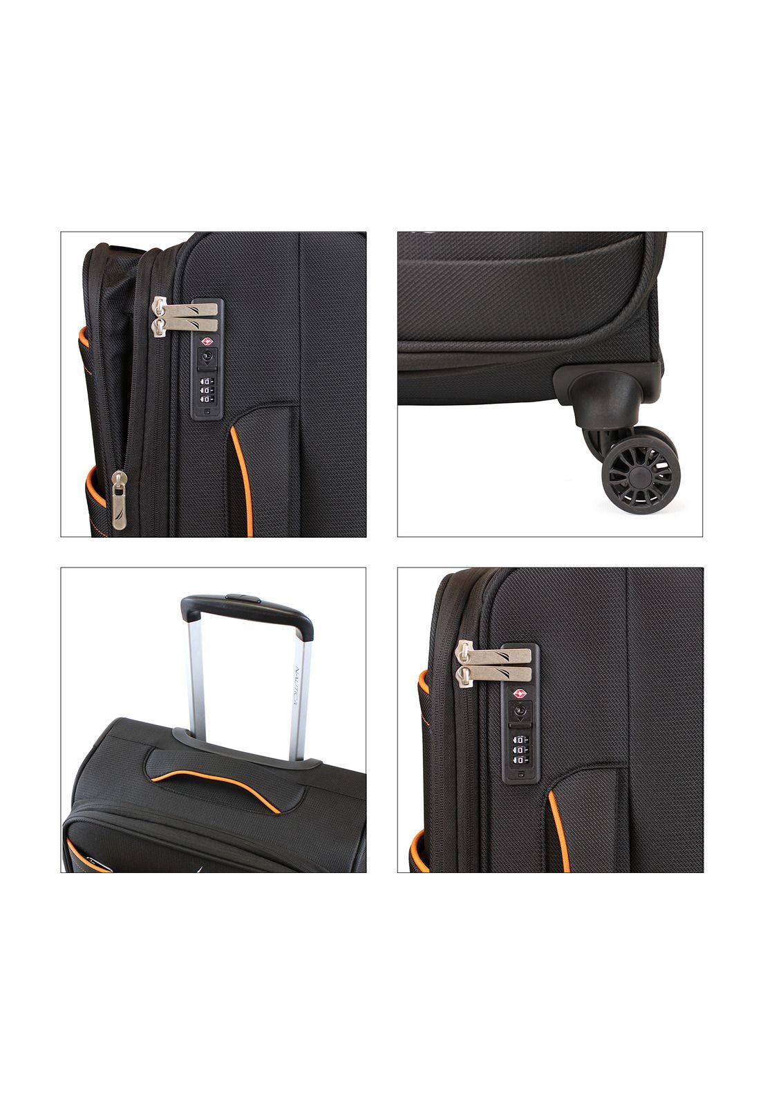 Pack 2 maletas de tela M+L Nautica Lisboa 20k y 23k negra-2