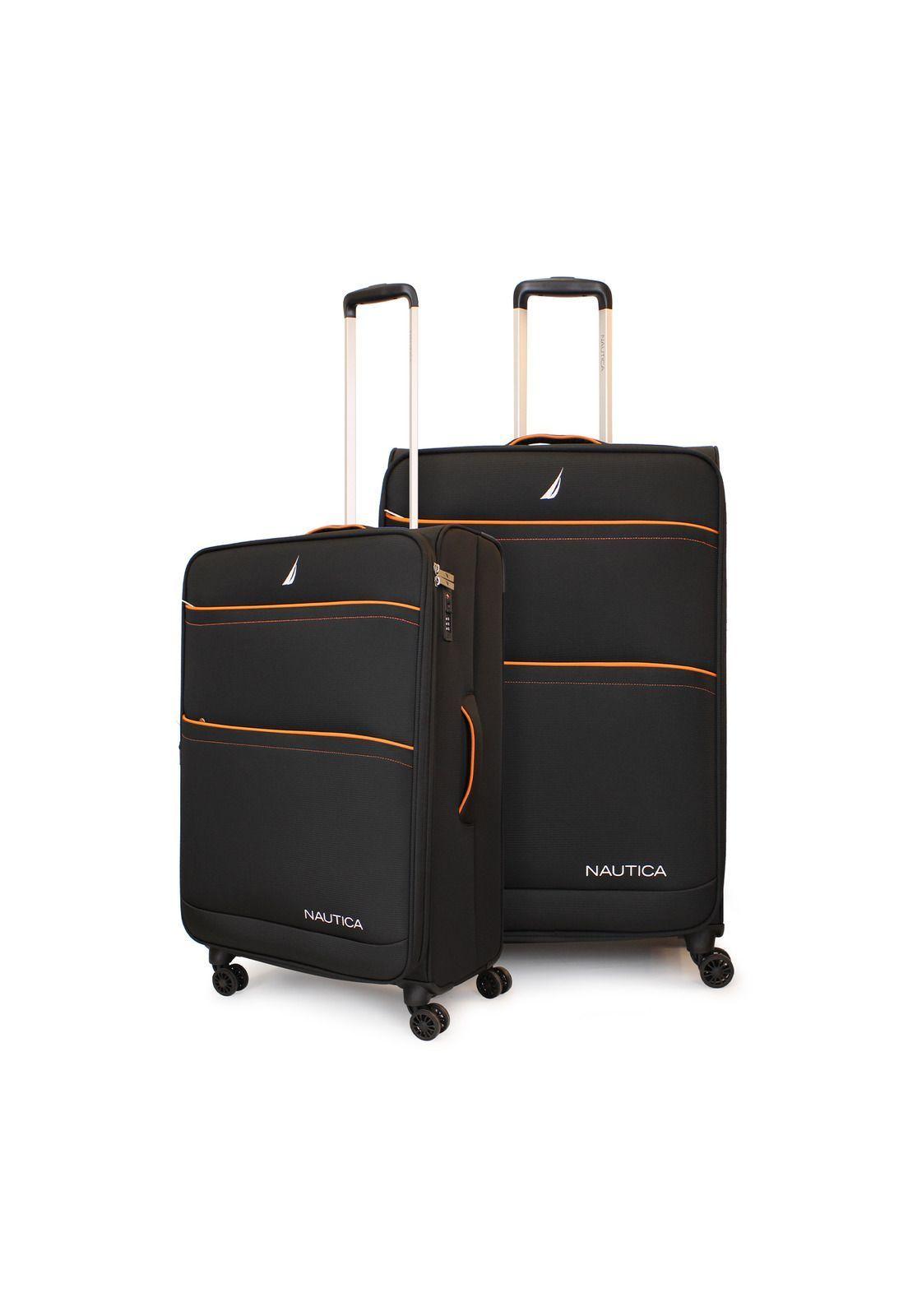 Pack 2 maletas blandas de tela M+L Nautica Lisboa 20k y 23k negra-0