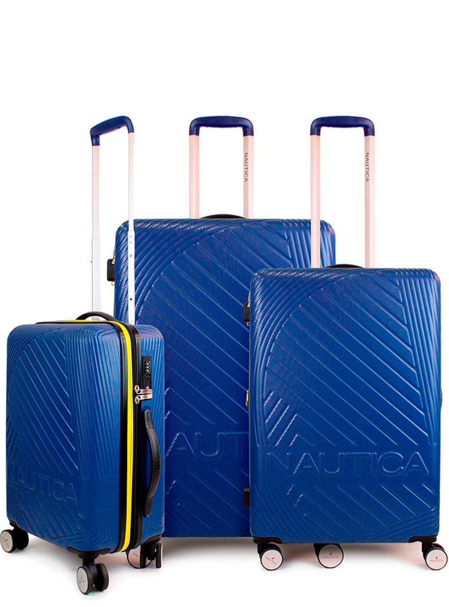 Set de 3 maletas S+M+L Nautica Bahamas azul-0