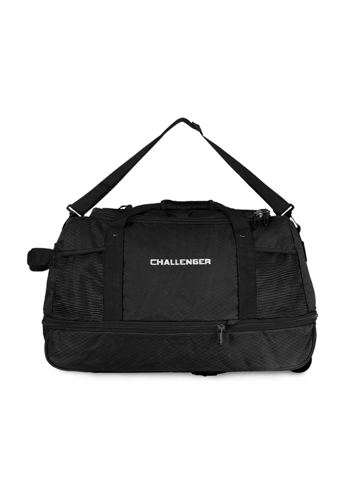 Bolso tipo Mochila con ruedas + Candado Challenger negro-6