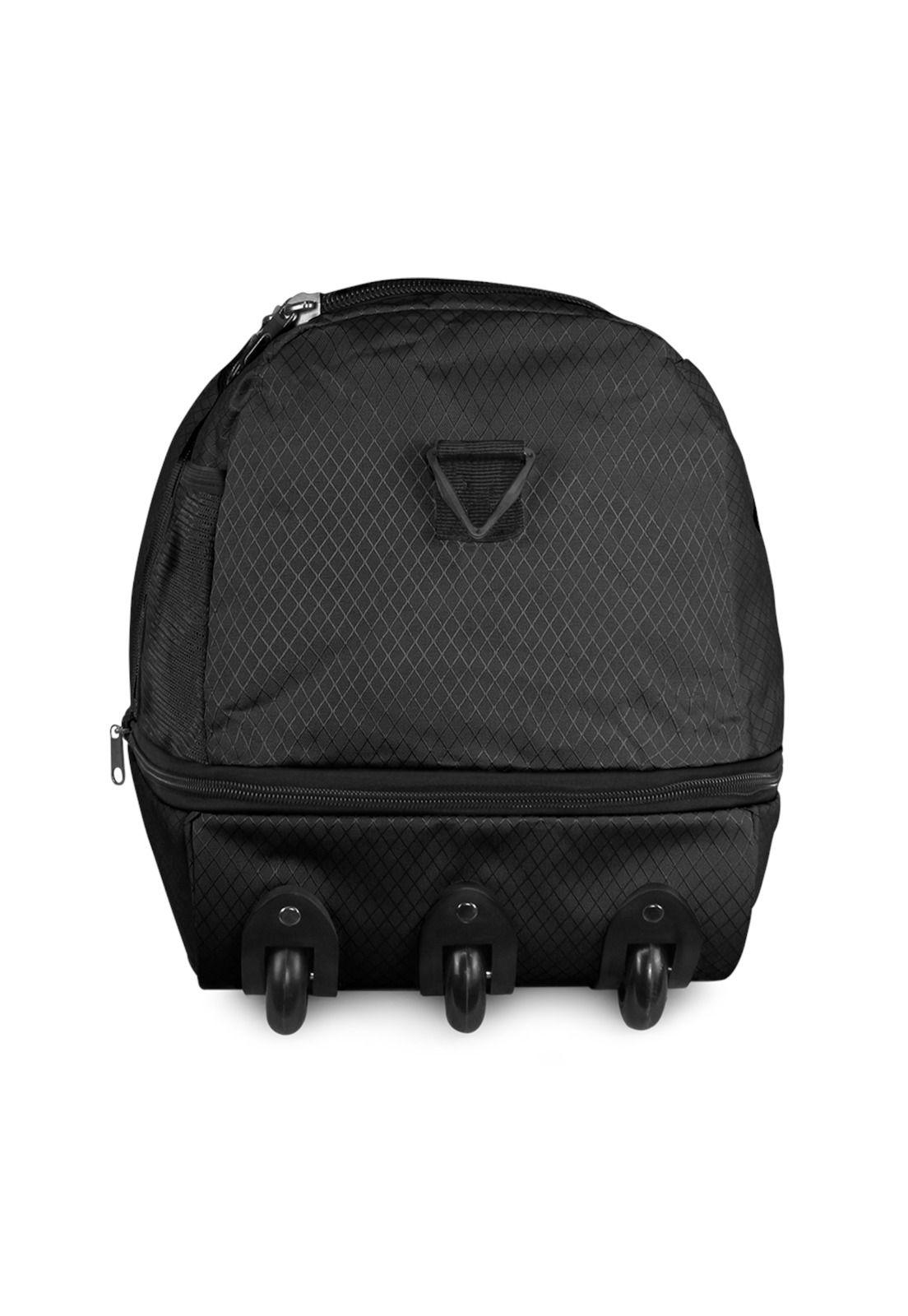 Bolso tipo Mochila con ruedas + Candado Challenger negro-8