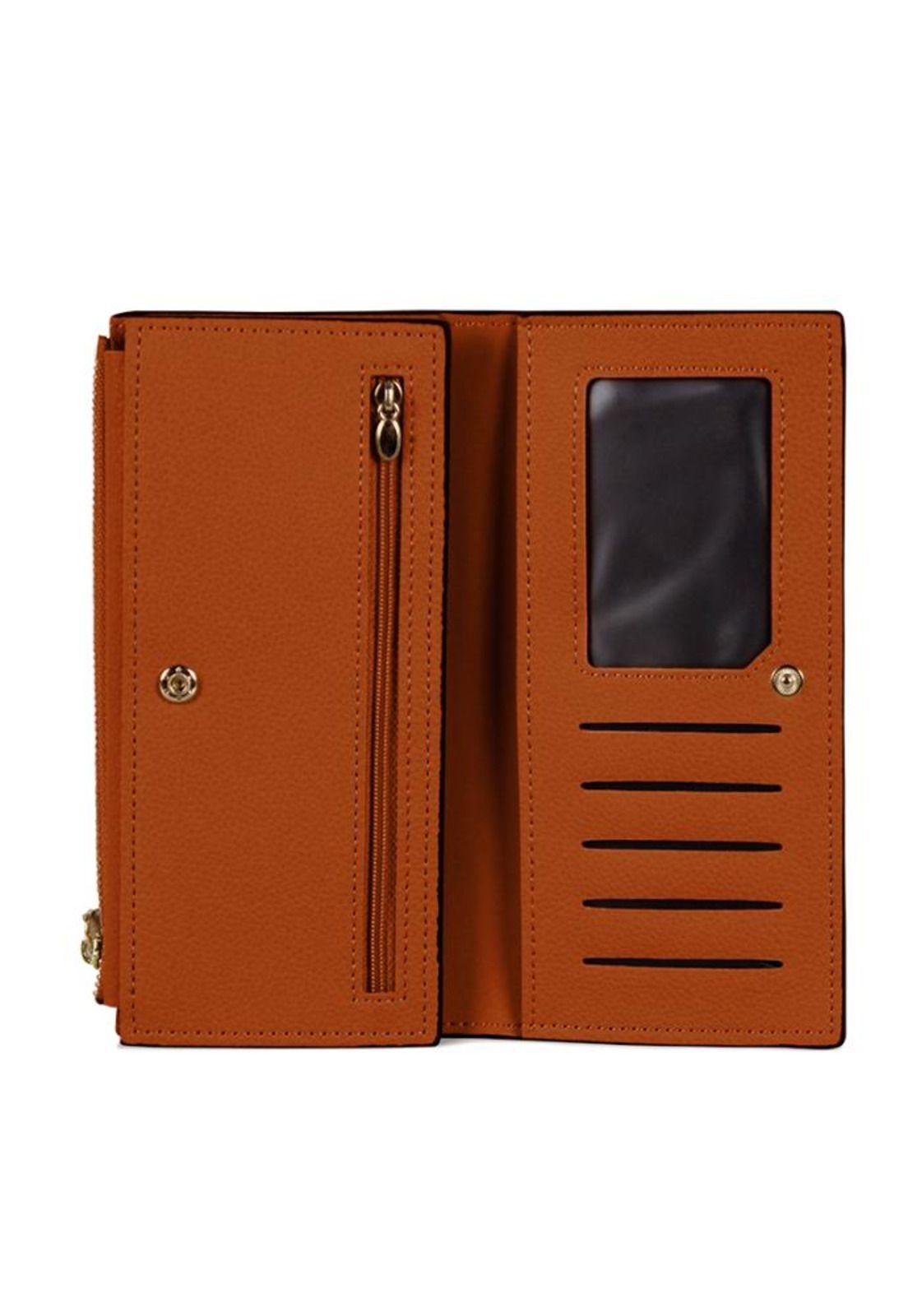 2 Billeteras de mujer Delia negra y brown Carven-6