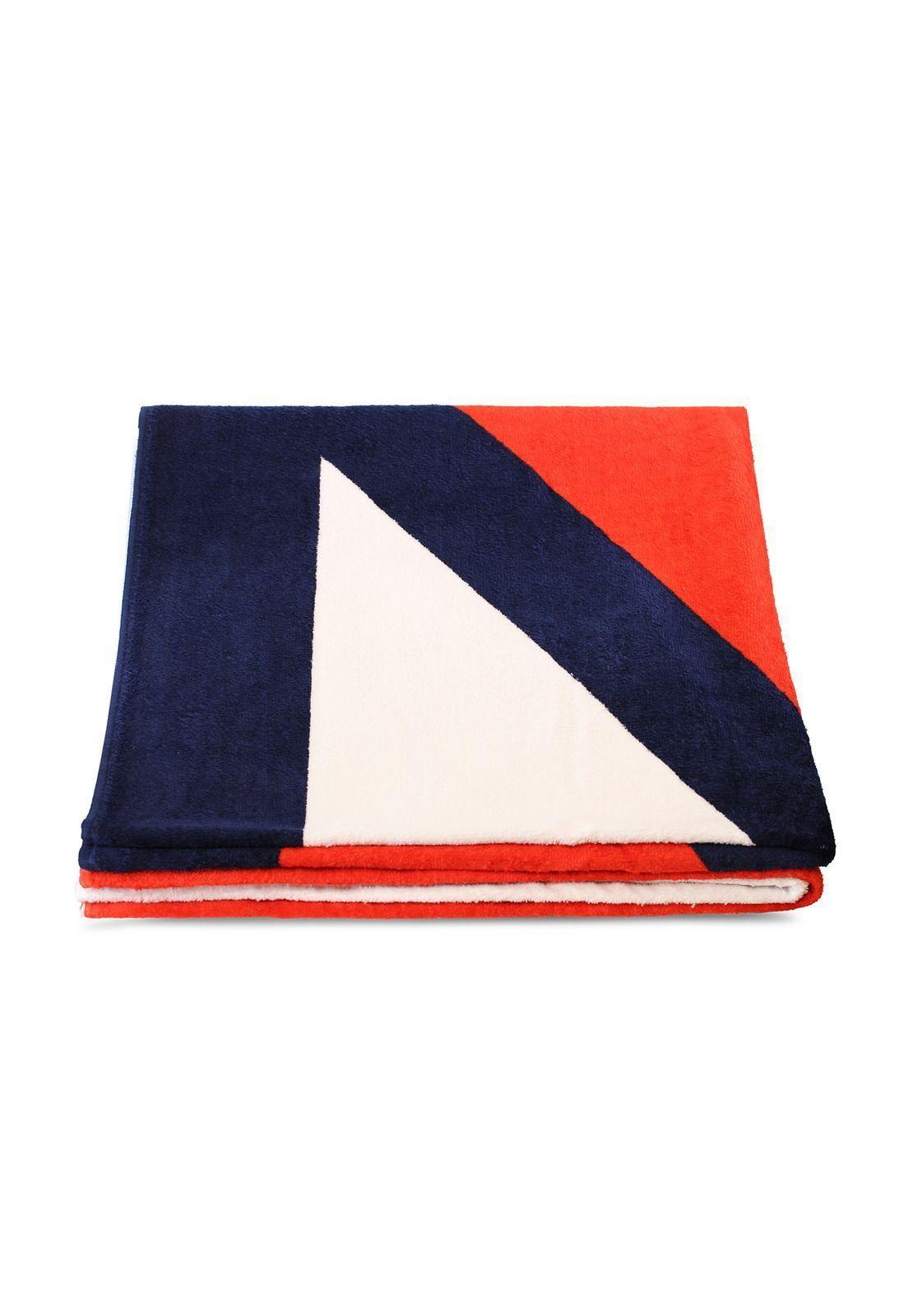 Toalla de playa Nautica Home 100% Algodón 160x80 diseño N tricolor-1
