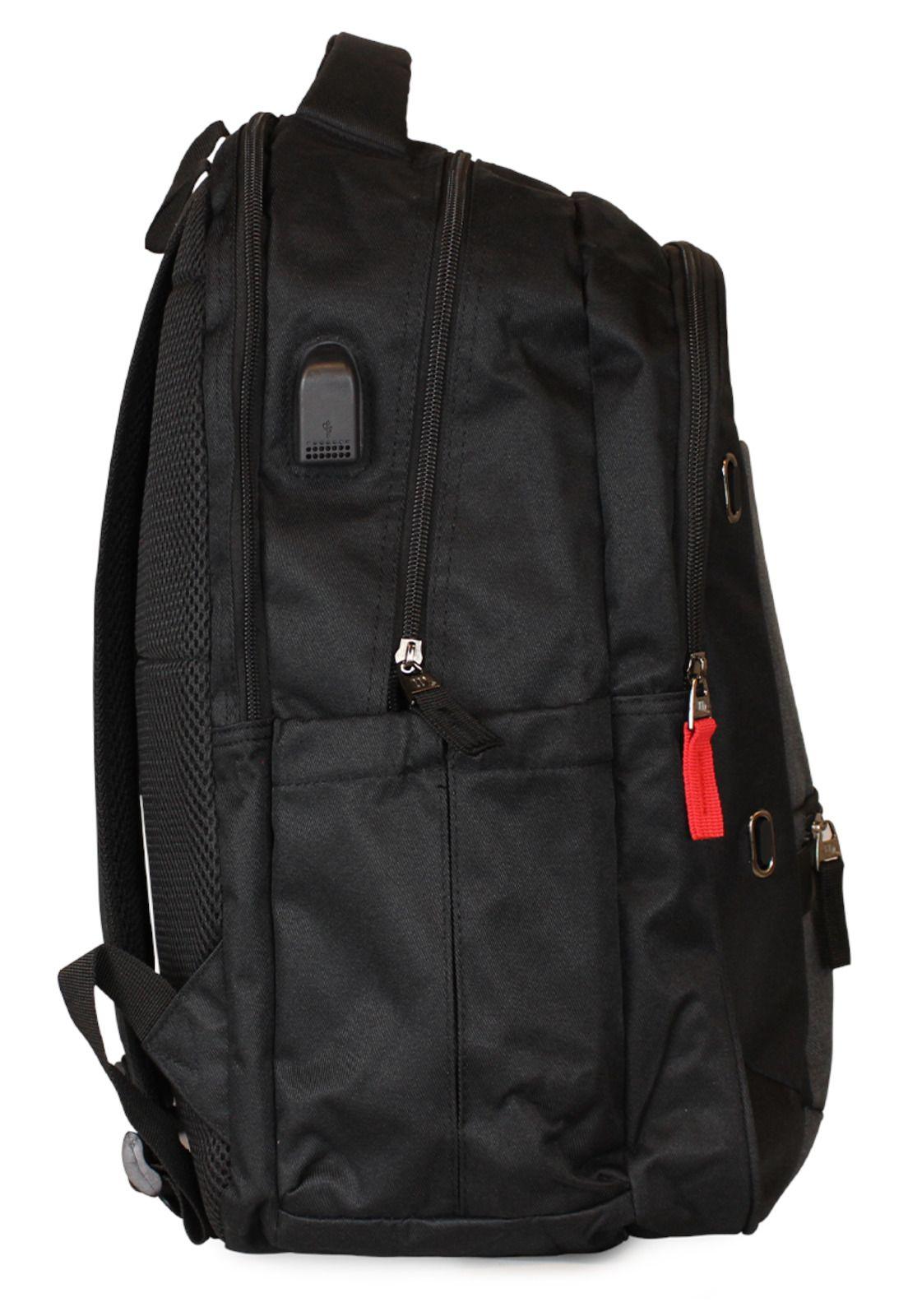 Mochila Wilson Ejecutiva Seul negro con porta notebook y usb-3
