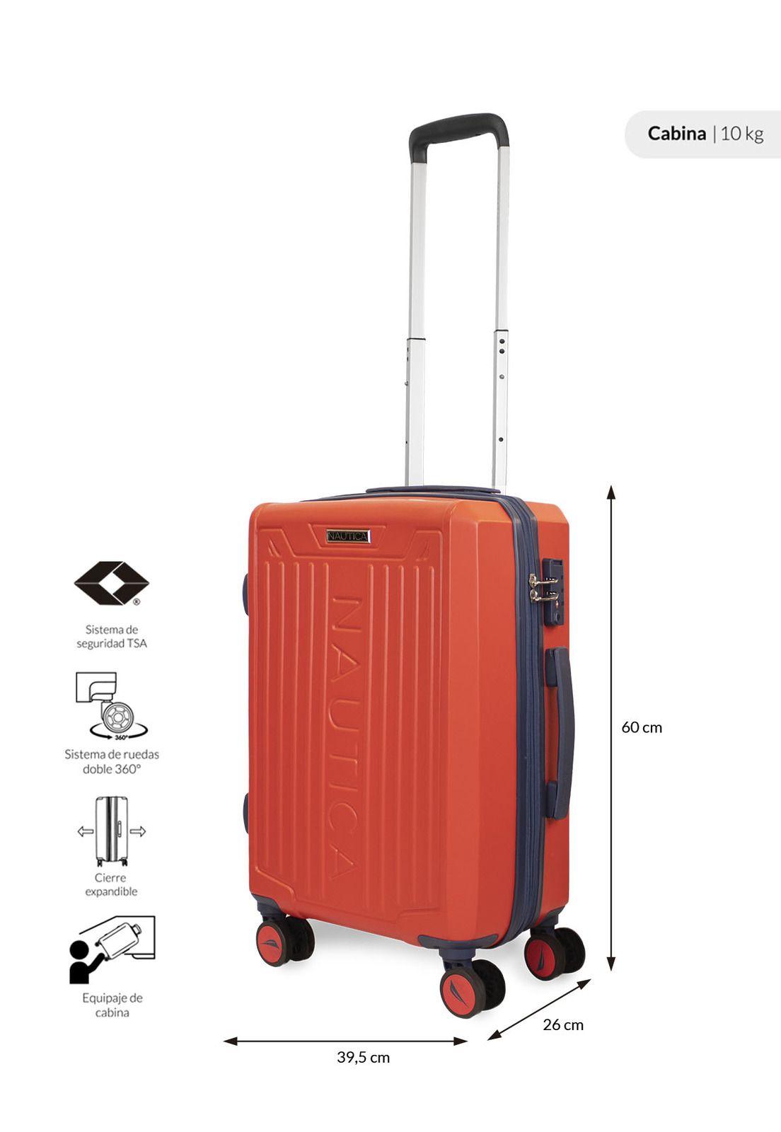Pack 2 maletas Copper Nautica cabina 10k y grande 23k naranja-2