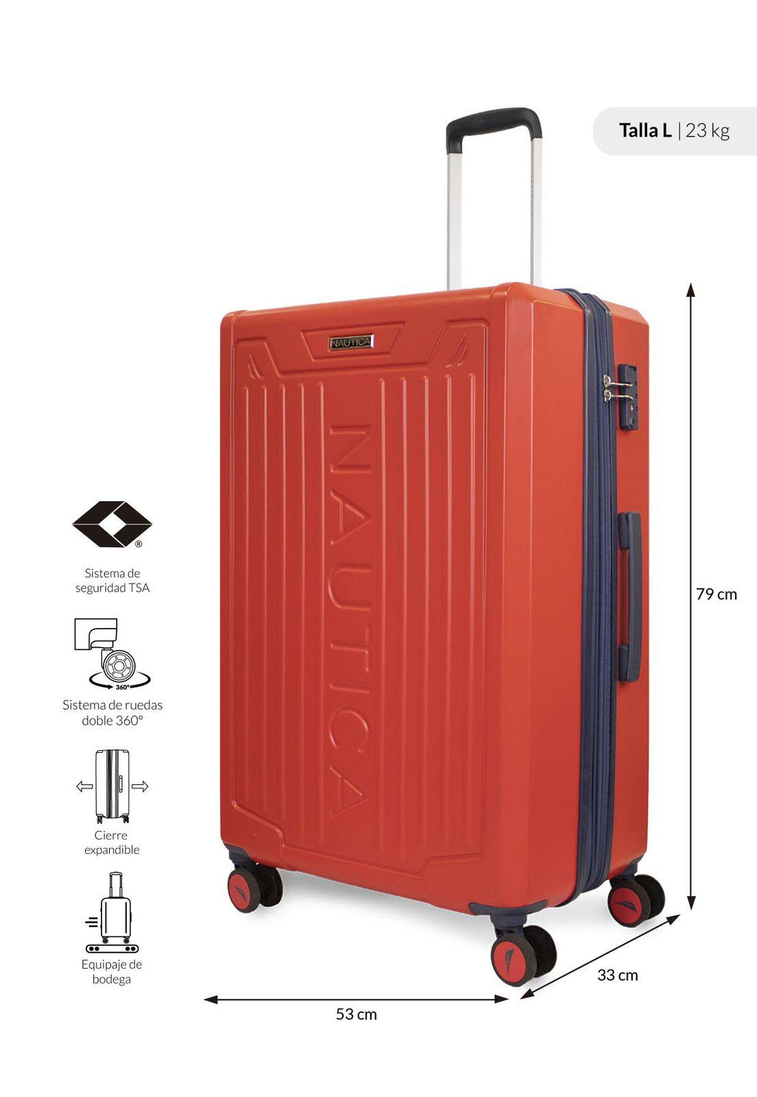 Pack 2 maletas Copper Nautica cabina 10k y grande 23k naranja-3