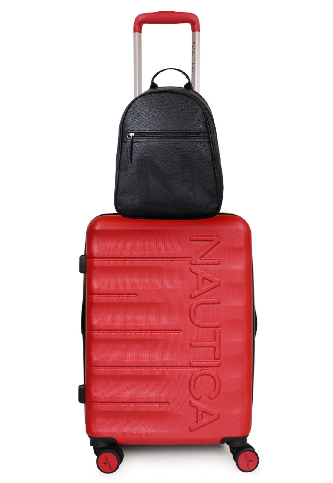 Pack Nautica Maleta cabina Ibiza roja 10kg + Mochila Malik-0